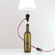 Bottle uchwyt do lamp diy1xe27/max.40W bez abażura bordowy